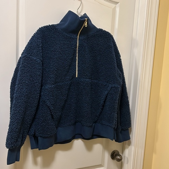 Joy Lab Women's Sherpa Pull Over Half Zip Long Sleeve Sweater - Picture 3 of 11